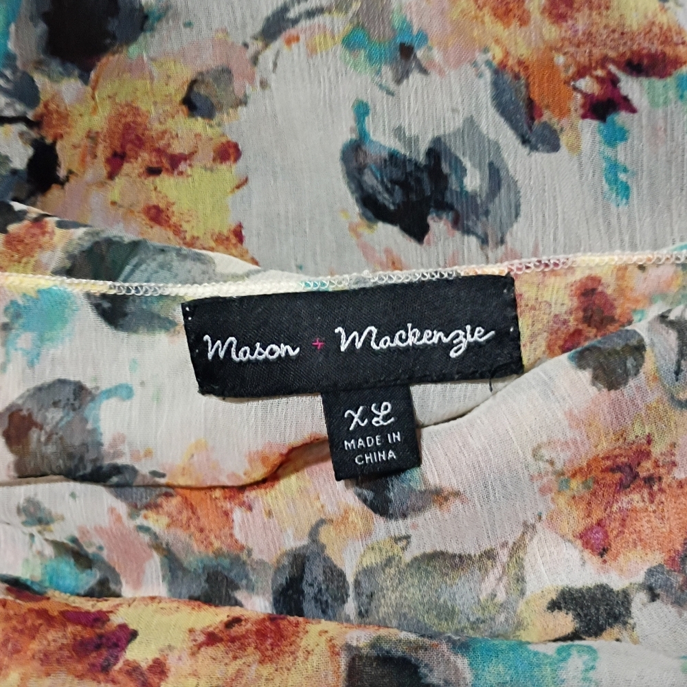 Mason Mackenzie White Floral Robe - Picture 3 of 5